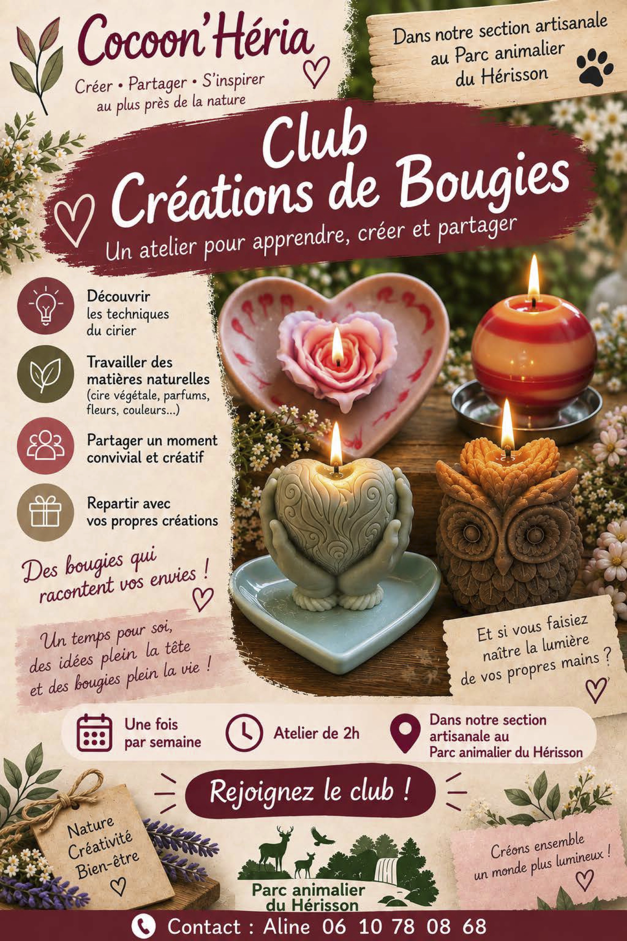 Affiche de l'atelier bougie