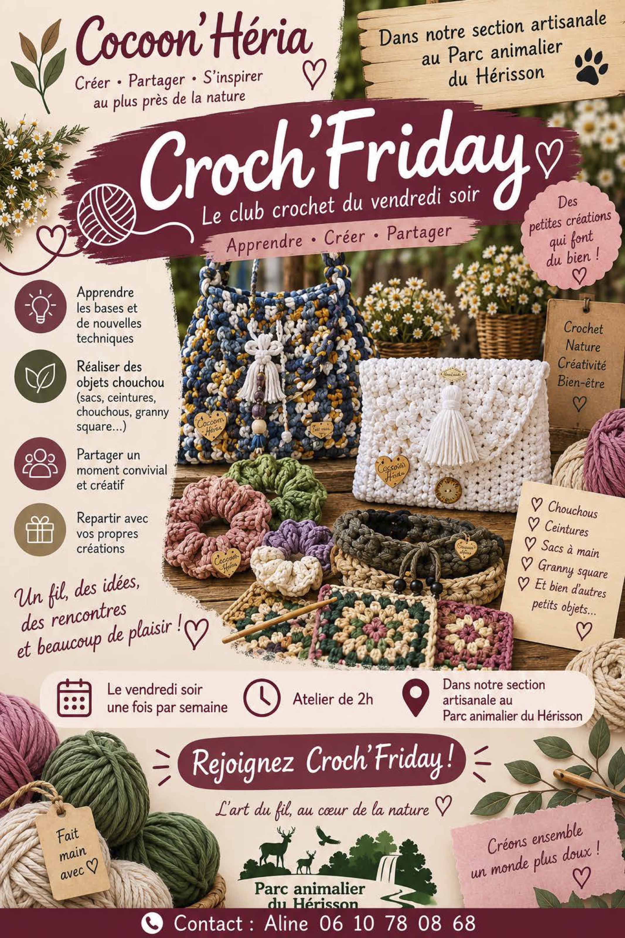 Affiche de l'atelier crochet