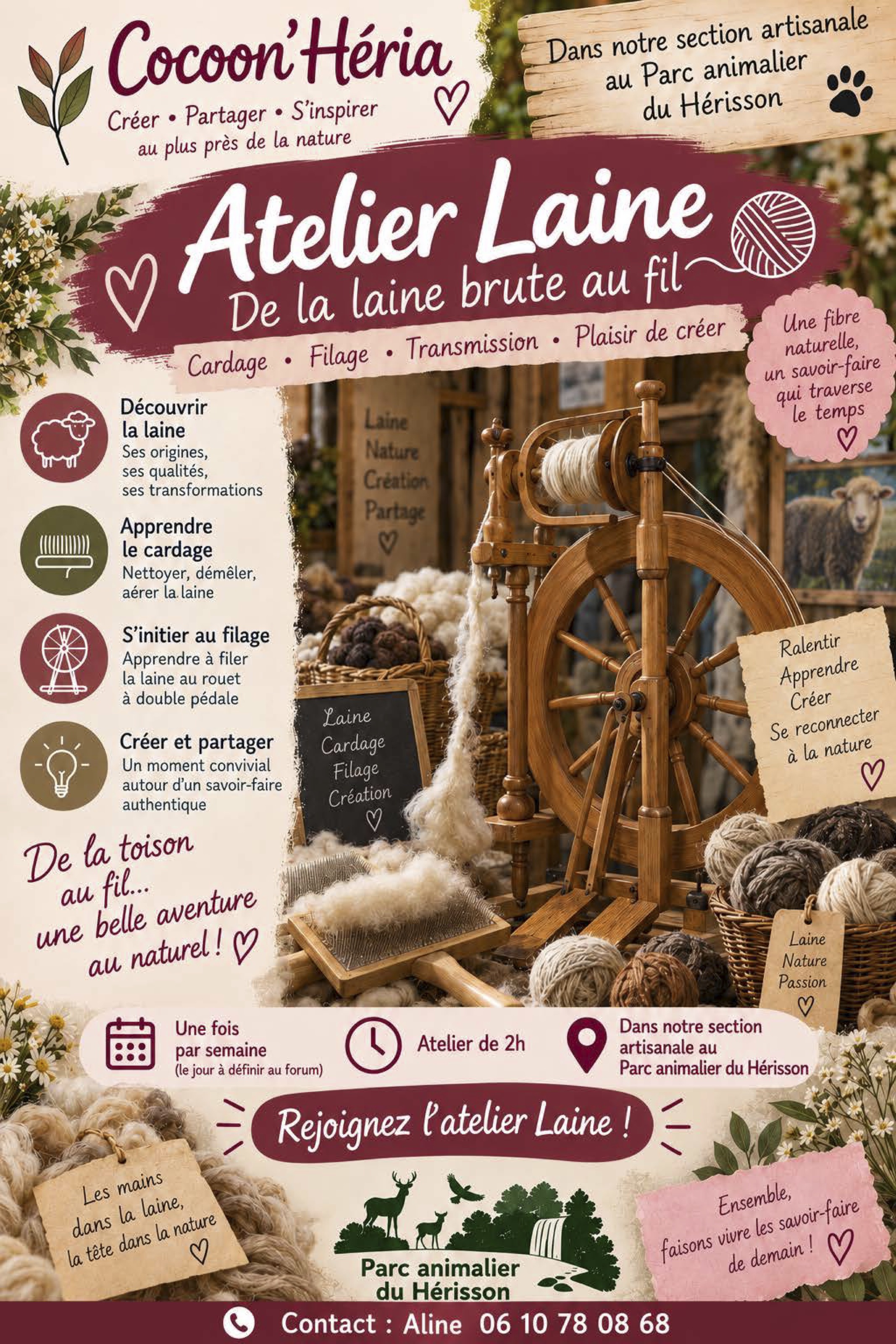 Affiche de l'atelier laine